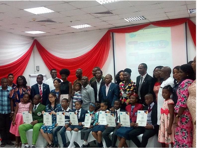 The formal award of prize and certificate ceremony of the winners of the Toyota Dream Car Art Contest